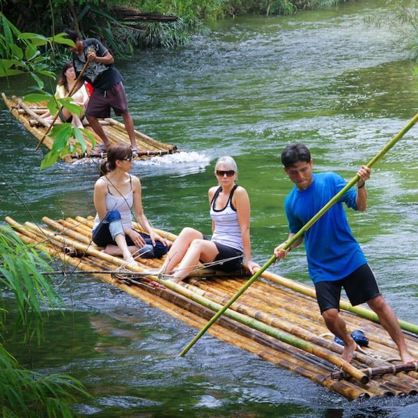 Bamboo rafting and white-water rafting - amazingthailand.org